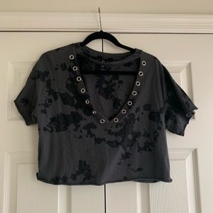 Oversized Forever 21 Cropped T-Shirt